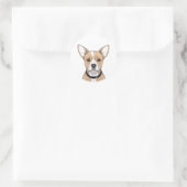 Rond sticker adorable pour chien mignon (Sac)
