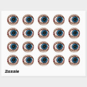 Rond Sticker Aiy, Aiy, Aiy Blue Iris (Feuille)
