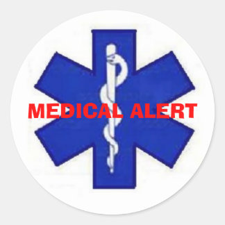 Rond STICKER ALERTE Médicale