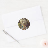 Rond Sticker "Alice in a Da Vinci Portrait" (Enveloppe)