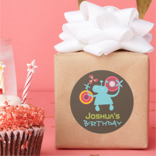 Rond Sticker Alien de dessin Super rétro