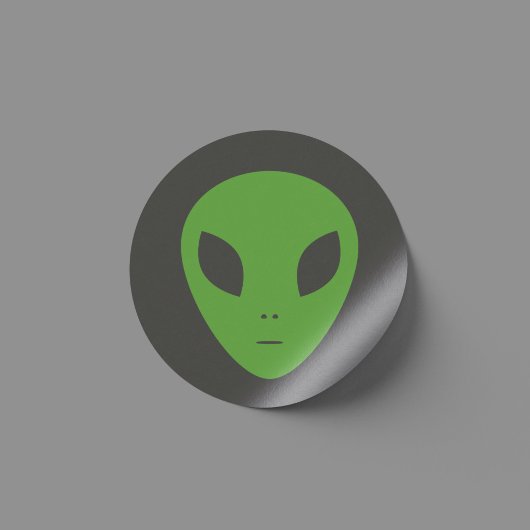 Rond Sticker Alien vert
