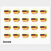 Rond Sticker Allemagne de football (Feuille)