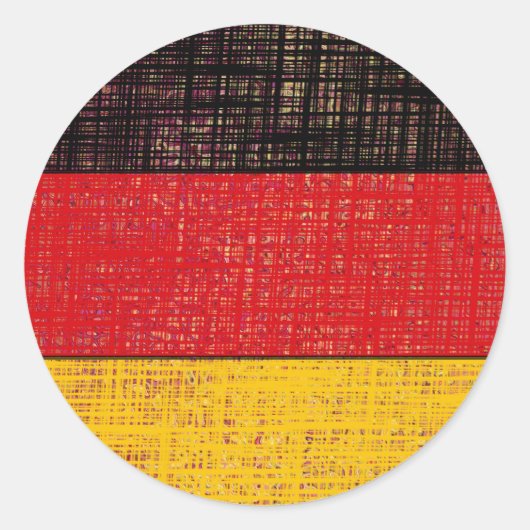 Rond Sticker ALLEMAND À DRAPEAU (Devant)