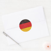 Rond Sticker ALLEMAND À DRAPEAU (Enveloppe)