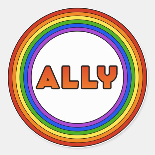 Rond Sticker Ally GLBT (Devant)