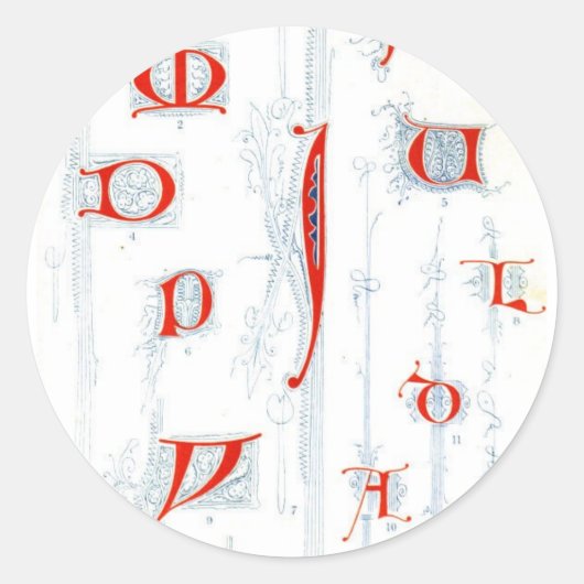 Rond Sticker Alphabet (Devant)