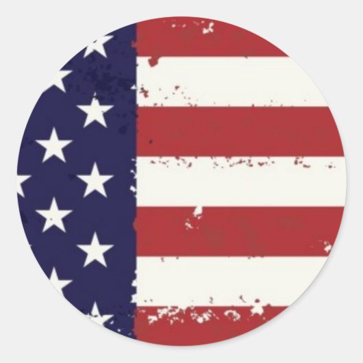 Rond Sticker américain pour drapeau américain Americana (Devant)