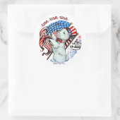 Rond Sticker américain Westie (Sac)