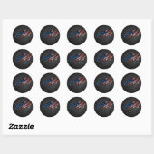 Rond Sticker American Pride Design (Feuille)