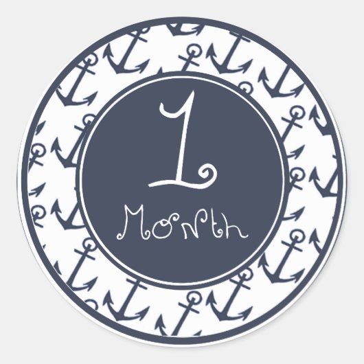 Rond Sticker Ancre 1 mois (Devant)