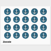 Rond Sticker Ancre nautique (Feuille)