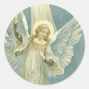 Rond Sticker Angel de Noël