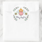 Rond Sticker Angel de Noël simple mais agréable (Sac)