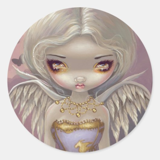 Rond Sticker "Angel in Lilac" (Devant)