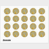 Rond Sticker Angel jaune (Feuille)