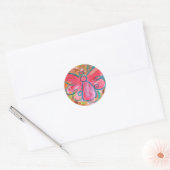 Rond Sticker Angel rose (Enveloppe)