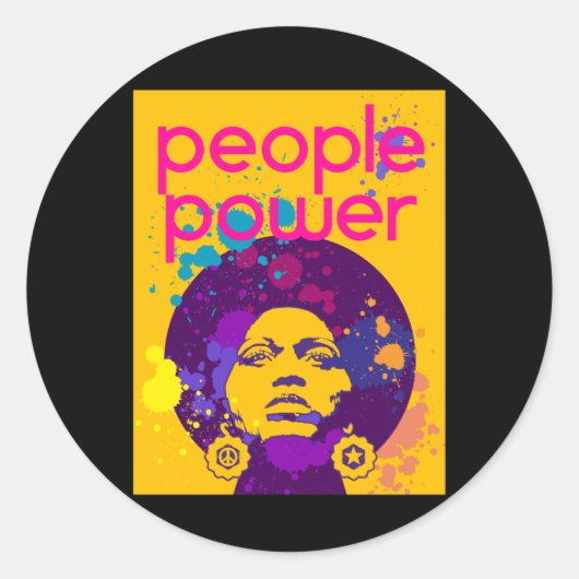 Rond Sticker Angela Davis (Devant)