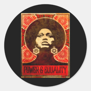 Rond Sticker Angela Davis Poster 1971