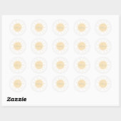 Rond Sticker animal Wild One Boho Safari (Feuille)
