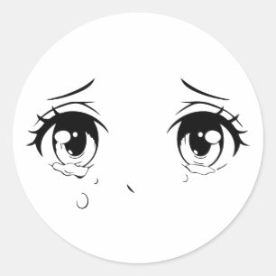 Rond Sticker Anime Eyes - Esthétique Manga Design