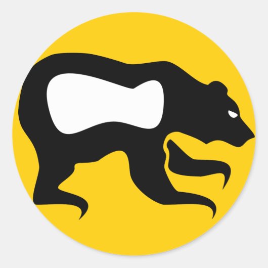 Rond Sticker Anishinabek Dodem Mukwah (Devant)