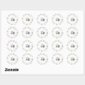 Rond Sticker Anniversaire Daisy - Wild One - Blanc (Feuille)