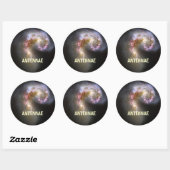 Rond Sticker Antennae Galaxy (Feuille)