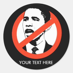 Rond Sticker anti-Obama / Customisé