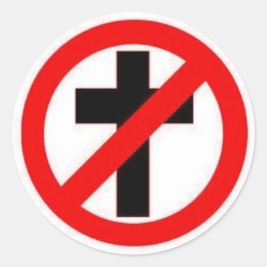 Rond Sticker Anti-Religion (Devant)