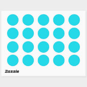 Rond Sticker Aqua Blue Round (Feuille)