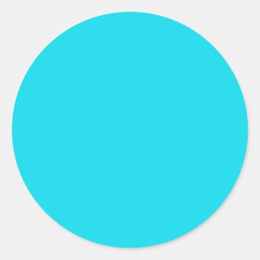Rond Sticker Aqua Blue Round (Devant)