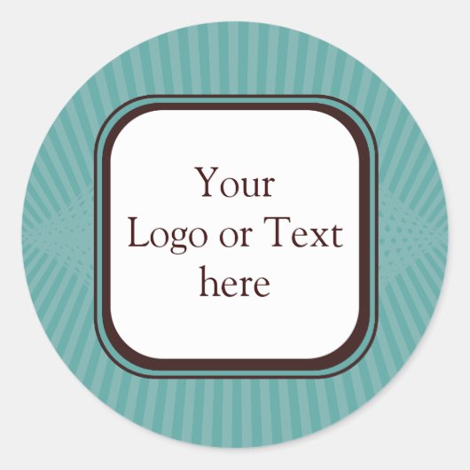 Rond Sticker Aqua Spring Rays (Devant)