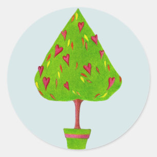 Rond Sticker Arbre des Coeurs