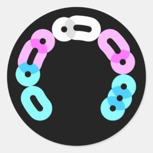 Rond Sticker Arc Arc Code Trans Morse