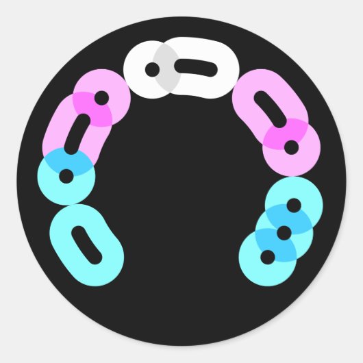 Rond Sticker Arc Arc Code Trans Morse (Devant)