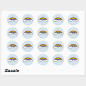 Rond Sticker arc-en-ciel (Feuille)