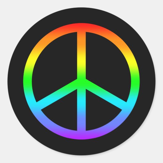 Rond Sticker arc-en-ciel (Devant)