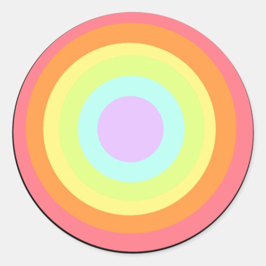 Rond Sticker arc-en-ciel (Devant)