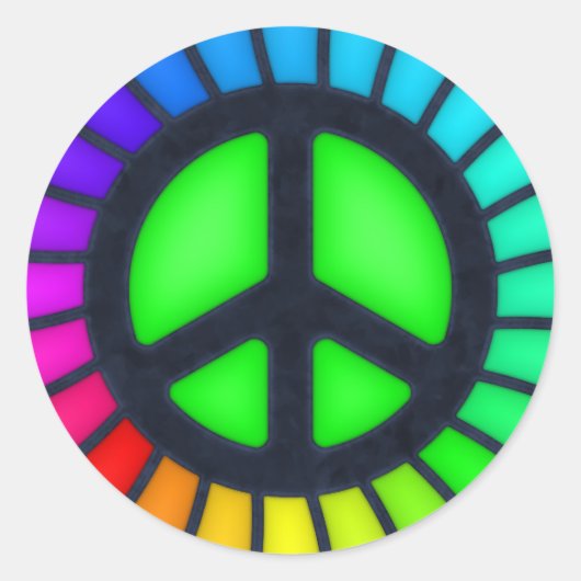 Rond Sticker arc-en-ciel (Devant)