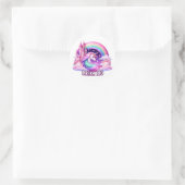 Rond Sticker arc-en-ciel de licorne magique - Conceptio (Sac)