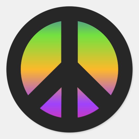 Rond Sticker arc-en-ciel lumineux (Devant)