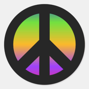 Rond Sticker arc-en-ciel lumineux