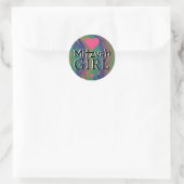 Rond Sticker Arc-en-ciel Mitzvah Girl (Sac)