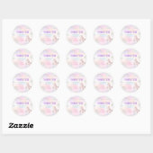 Rond Sticker Arc-en-ciel Unicorn Anniversaire Classic (Feuille)