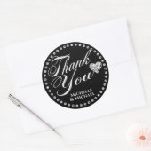 Rond Sticker Argent Merci Classic Round (Enveloppe)