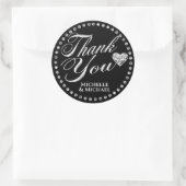 Rond Sticker Argent Merci Classic Round (Sac)