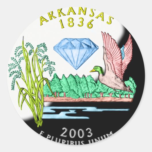 Rond Sticker Arkansas (Devant)
