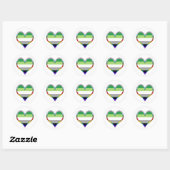 Rond Sticker Aro Pride Heart Classic Round (Feuille)