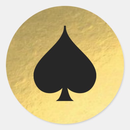 Rond Sticker Arrière - plan de Black Spade Gold (Devant)